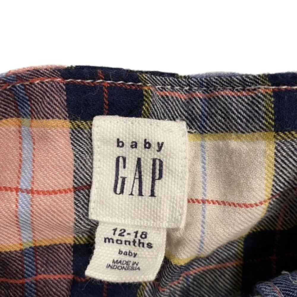 Baby Gap 12-18m Pink & Blue Plaid Dress